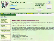 Tablet Screenshot of goutcure.com